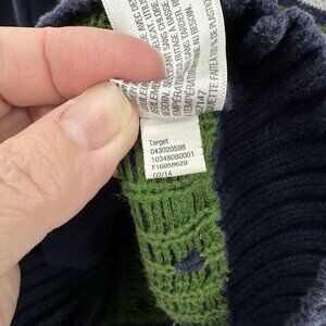 SHAWL COLLAR CARDIGAN SWEATER canoe oars fisherman nautical 100% cotton heavy S